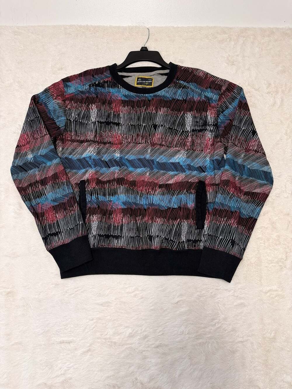 BEAR THE BEAMS Graphic Crewneck Sweatshirt Size XL Multicolored
